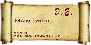 Dohány Evelin névjegykártya