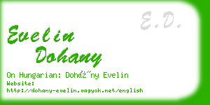 evelin dohany business card